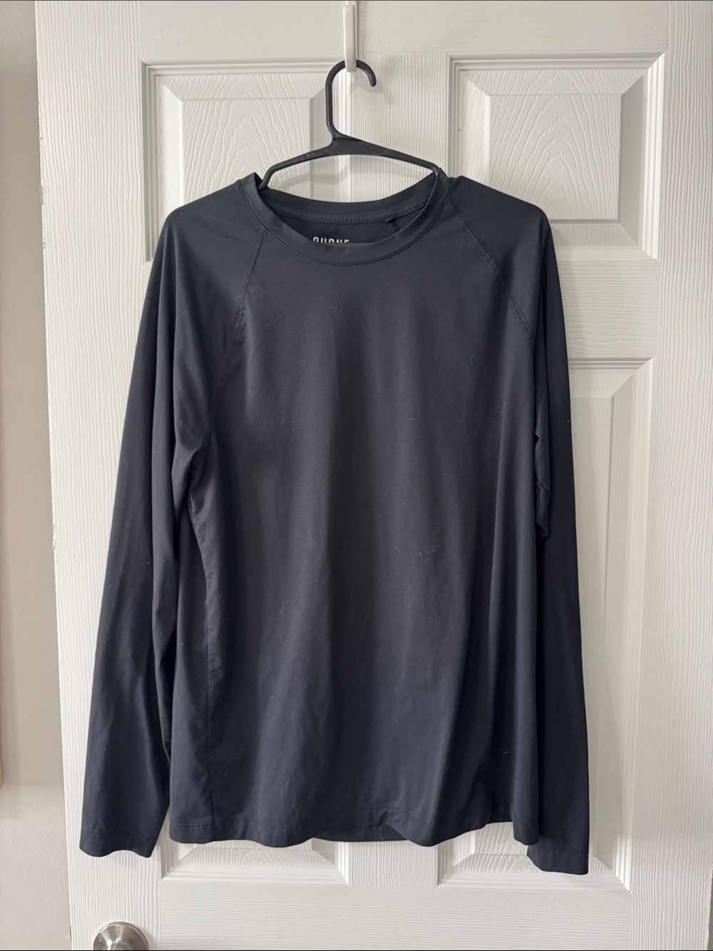 RHONE Men's Black Long-Sleeve Crew Performance Tee